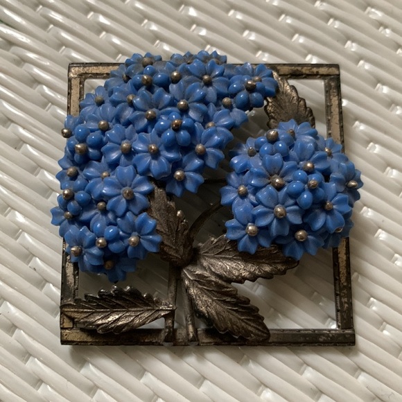Miriam Haskell forget me not vintage brooch pin - Picture 5 of 5